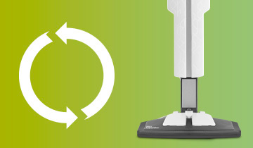 Polti Vaporetto Style steam cleaning a wooden floor