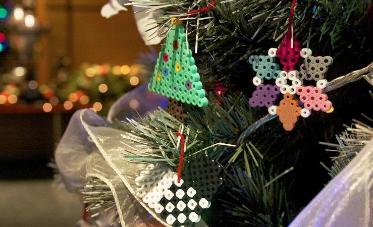 Christmas ornaments with fuse beads
